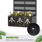 PexFix 2Pcs Outdoor Metal Privacy Screen Planter Freestanding Decorative Partition Raised Garden Bed with Trellis Multifunctional Plant Container