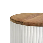 Christopher Knight Home Siriporn Modern Round Lightweight Concrete Patio Storage Side Table