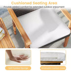 Costway 3 PCS Patio PE Wicker Furniture Set with Coffee Table and Cushions for Front Porch