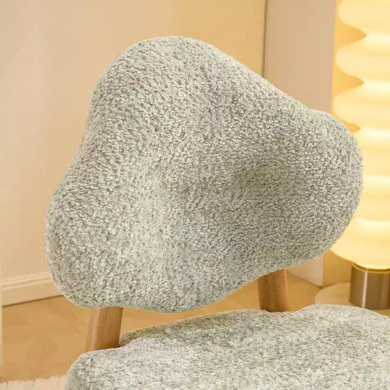 Cloud Puff Soft Accent Chair with Wooden Legs  Modern Vanity & Lounge Chair