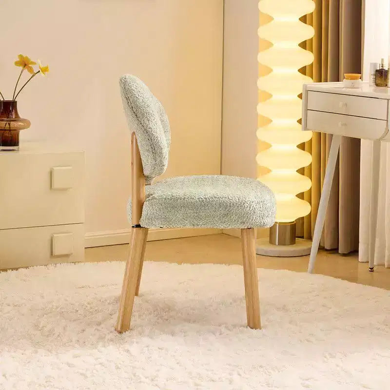 Cloud Puff Soft Accent Chair with Wooden Legs  Modern Vanity & Lounge Chair