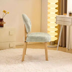 Cloud Puff Soft Accent Chair with Wooden Legs  Modern Vanity & Lounge Chair