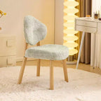 Cloud Puff Soft Accent Chair with Wooden Legs  Modern Vanity & Lounge Chair