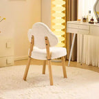 Cloud Puff Soft Accent Chair with Wooden Legs  Modern Vanity & Lounge Chair