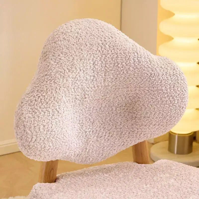 Cloud Puff Soft Accent Chair with Wooden Legs  Modern Vanity & Lounge Chair