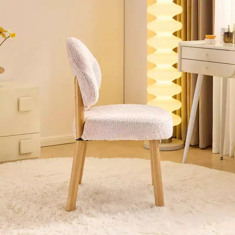 Cloud Puff Soft Accent Chair with Wooden Legs  Modern Vanity & Lounge Chair