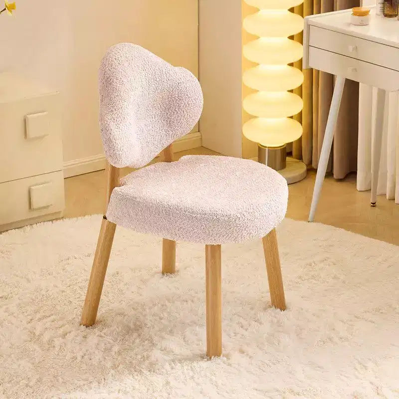 Cloud Puff Soft Accent Chair with Wooden Legs  Modern Vanity & Lounge Chair