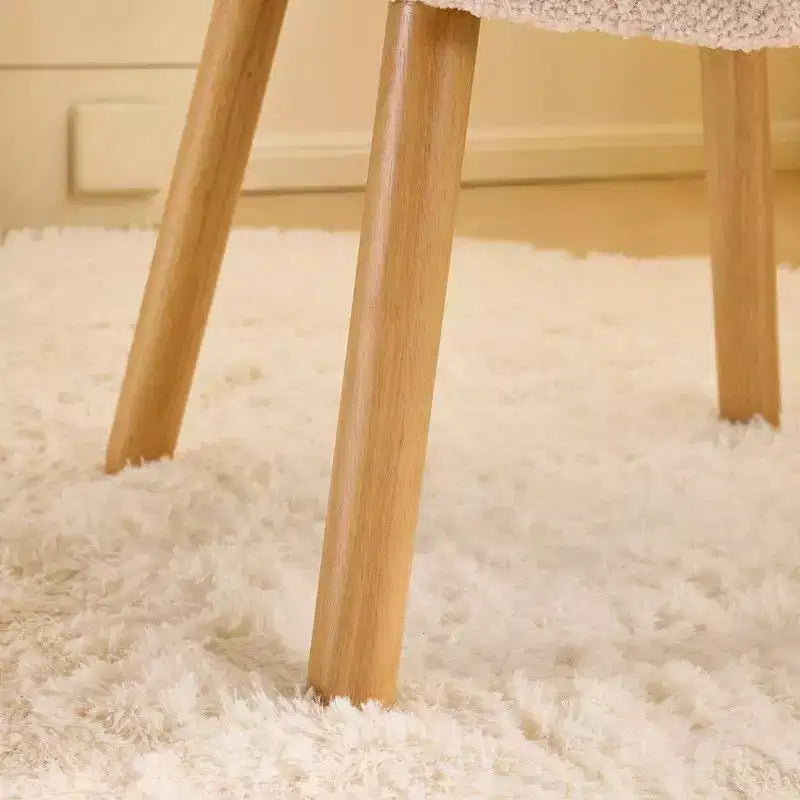Cloud Puff Soft Accent Chair with Wooden Legs  Modern Vanity & Lounge Chair