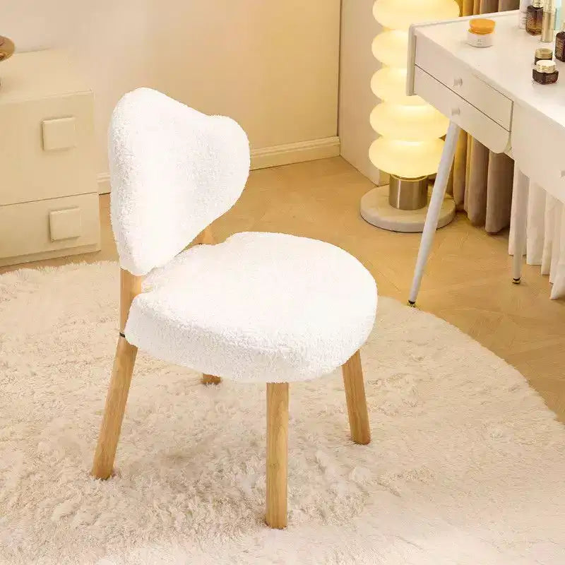Cloud Puff Soft Accent Chair with Wooden Legs  Modern Vanity & Lounge Chair