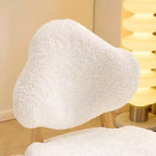 Cloud Puff Soft Accent Chair with Wooden Legs  Modern Vanity & Lounge Chair