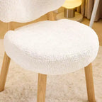 Cloud Puff Soft Accent Chair with Wooden Legs  Modern Vanity & Lounge Chair