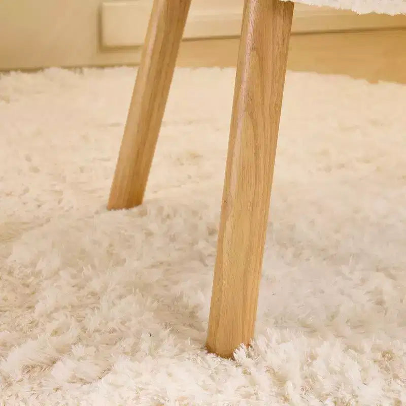 Cloud Puff Soft Accent Chair with Wooden Legs  Modern Vanity & Lounge Chair