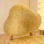 Cloud Puff Soft Accent Chair with Wooden Legs  Modern Vanity & Lounge Chair