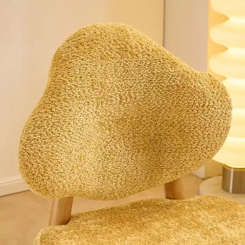 Cloud Puff Soft Accent Chair with Wooden Legs  Modern Vanity & Lounge Chair
