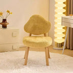 Cloud Puff Soft Accent Chair with Wooden Legs  Modern Vanity & Lounge Chair