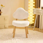 Cloud Puff Soft Accent Chair with Wooden Legs  Modern Vanity & Lounge Chair