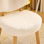 Cloud Puff Soft Accent Chair with Wooden Legs  Modern Vanity & Lounge Chair