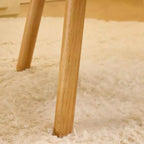 Cloud Puff Soft Accent Chair with Wooden Legs  Modern Vanity & Lounge Chair
