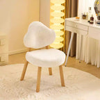 Cloud Puff Soft Accent Chair with Wooden Legs  Modern Vanity & Lounge Chair