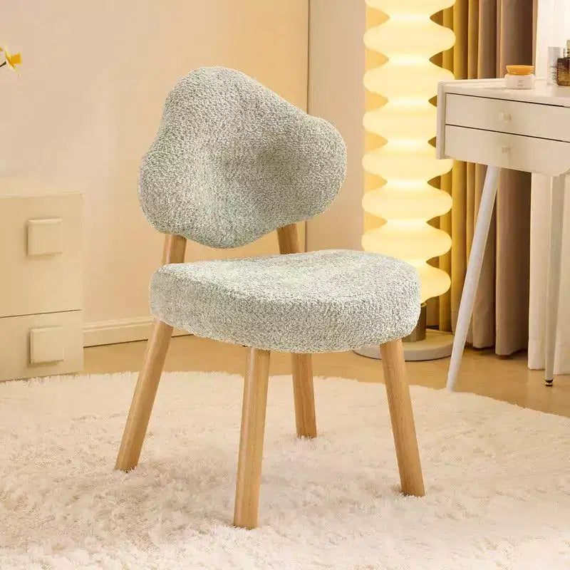 Cloud Puff Soft Accent Chair with Wooden Legs  Modern Vanity & Lounge Chair