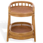 Shayleen Rattan Pole 2 Shelf Accent Table - CWK3023 - Natural - Safavieh Couture