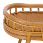 Shayleen Rattan Pole 2 Shelf Accent Table - CWK3023 - Natural - Safavieh Couture