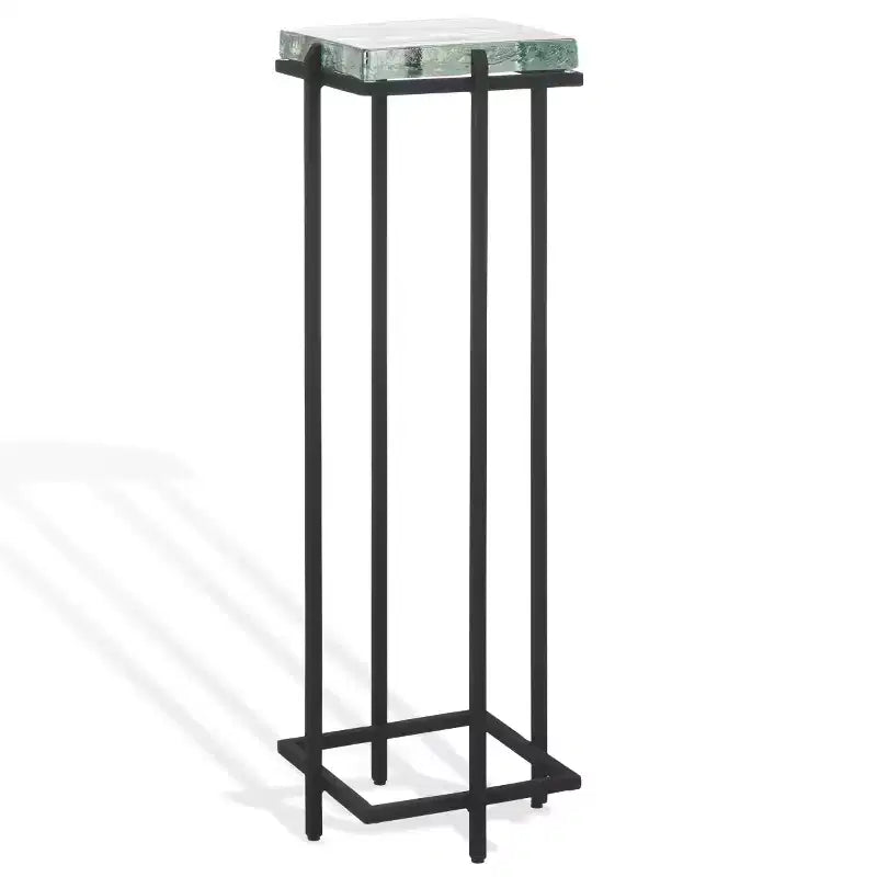 Giabelle Cast Glass Drink Table - SFV7905 - Black/Clear - Safavieh Couture