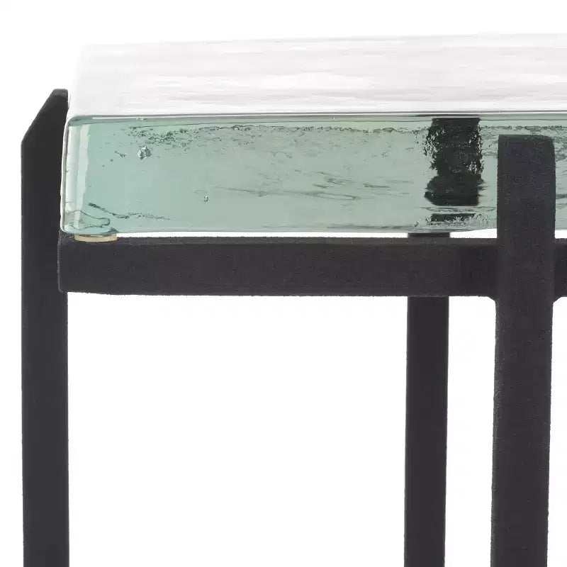 Giabelle Cast Glass Drink Table - SFV7905 - Black/Clear - Safavieh Couture