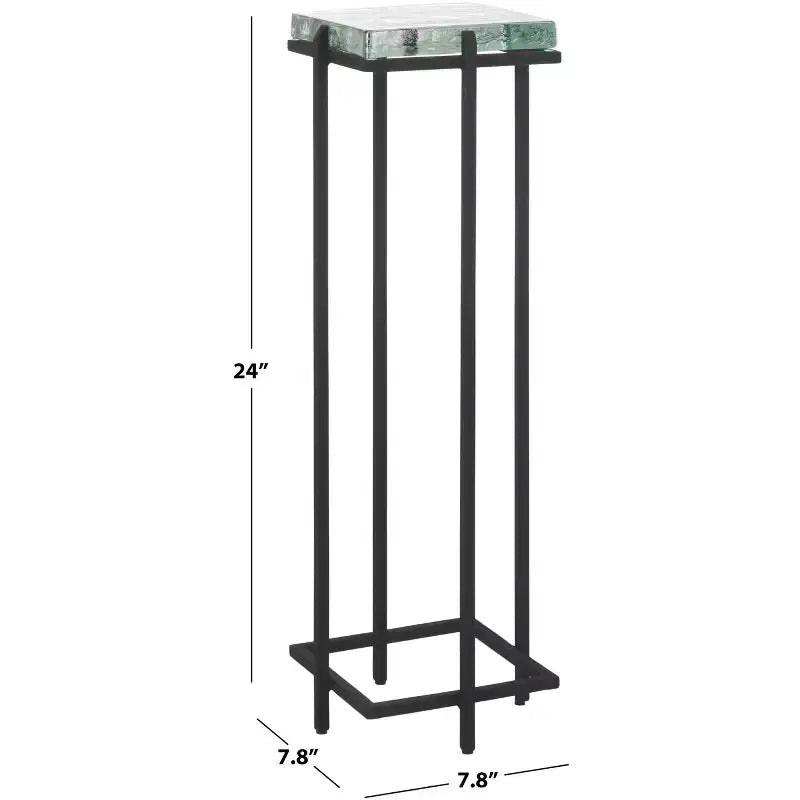 Giabelle Cast Glass Drink Table - SFV7905 - Black/Clear - Safavieh Couture