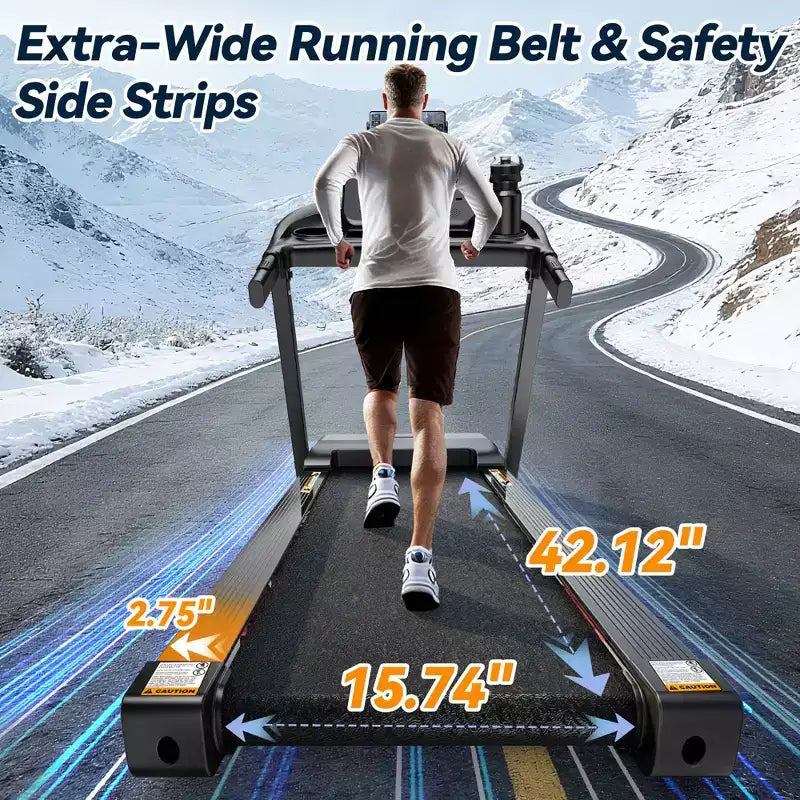 Treadmills on Sale, Home Gym Folding Treadmill 3.1HP with Manual Incline, Cardio Workout Machine, 64 Programs, 300 lb Capacity
