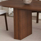 GDFStudio Hayden Farmhouse 62.9-Inch Oval 4-Seater Wood Dining Table Set