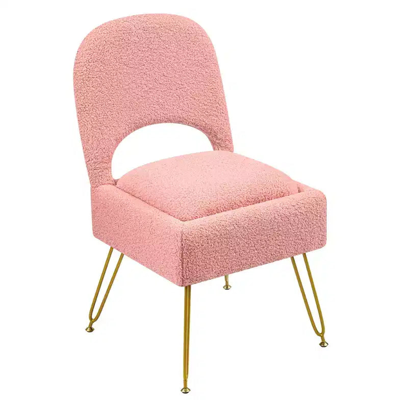 Furniliving Vanity Chair With Storage,Storage Make Up Chair With Folding Backrest
