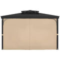 VEVOR Gazebo Curtains Outdoor, Fit Most 10' x 10' x 6.7' Gazebos, 4-Panel Sidewall Gazebo Privacy Curtains with Zippers, Khaki