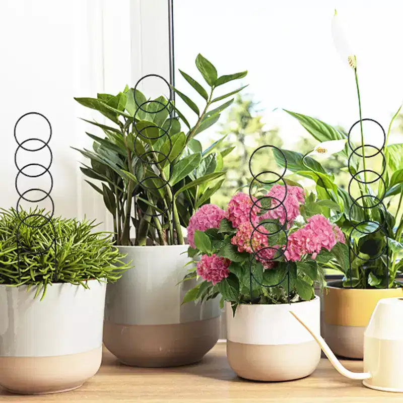 12 Pcs Small Trellis for Potted Plants, Heavy Duty Sturdy Metal Trellis Rustproof Houseplant Support
