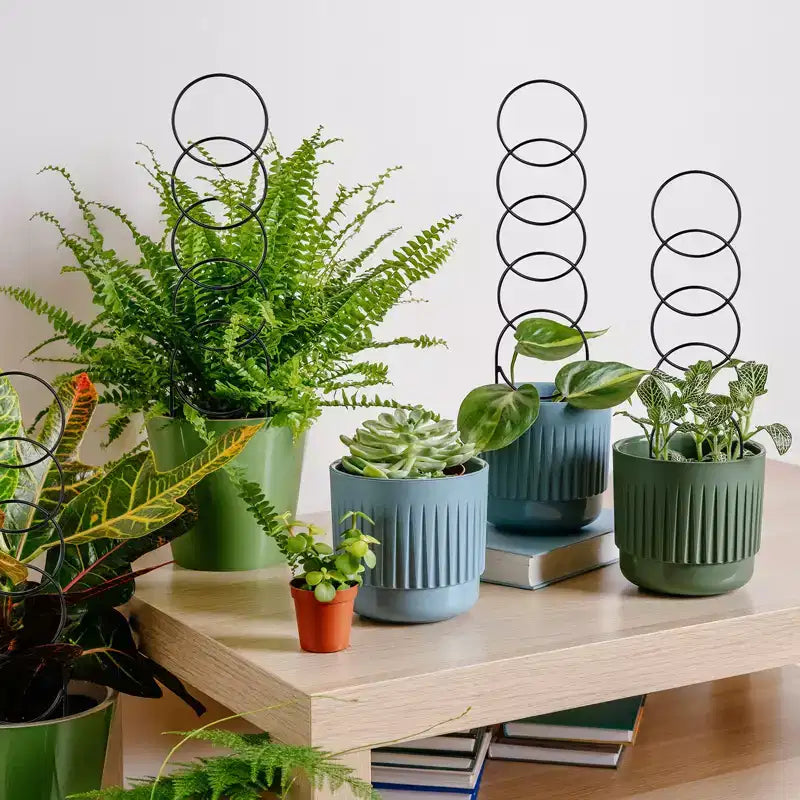 12 Pcs Small Trellis for Potted Plants, Heavy Duty Sturdy Metal Trellis Rustproof Houseplant Support