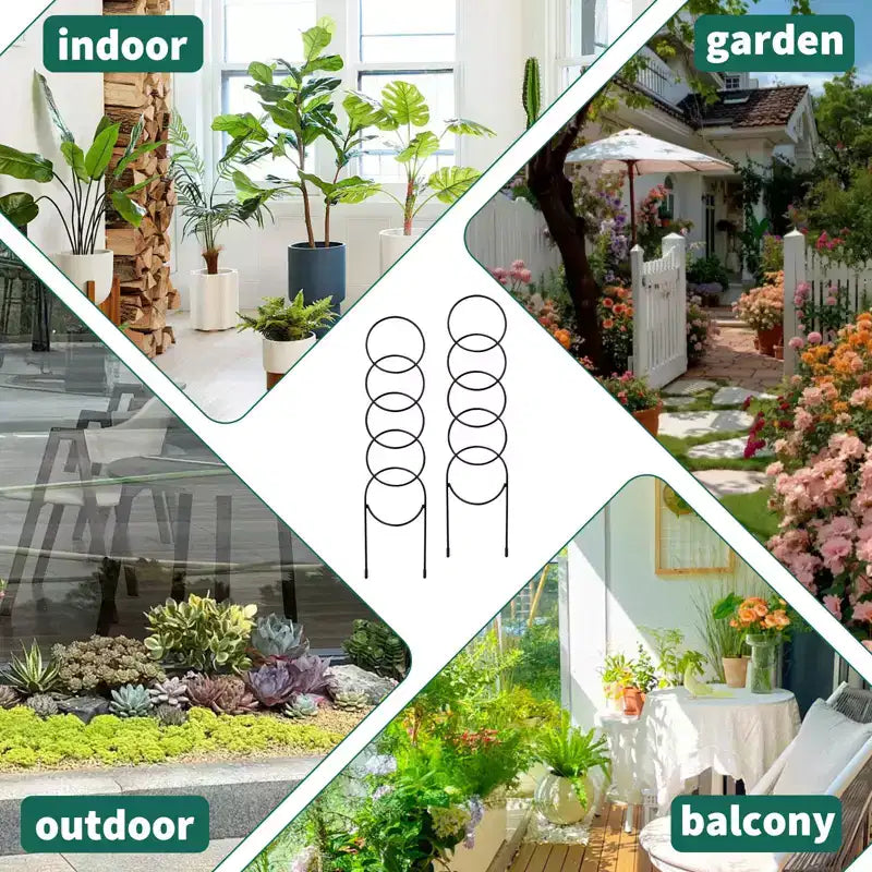 12 Pcs Small Trellis for Potted Plants, Heavy Duty Sturdy Metal Trellis Rustproof Houseplant Support