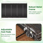 Costway 1/2 PCS 58 Raised Garden Bed with Trellis, Wicker Planter Box with Privacy Screen Brown/Black