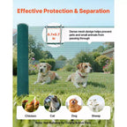 VEVOR Temporary Fence with Posts, 3 x 164 FT Plastic Mesh Fencing, Garden Safety Fences Netting with Double-Spike Stakes & Guy Ropes,Green