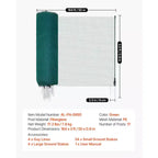 VEVOR Temporary Fence with Posts, 3 x 164 FT Plastic Mesh Fencing, Garden Safety Fences Netting with Double-Spike Stakes & Guy Ropes,Green