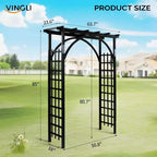 VINGLI 85in Wooden Arbor, Wedding Arch for Ceremony, Wood Trellis for Plant Climbing, Christmas Decor Pergola