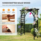 VINGLI 85in Wooden Arbor, Wedding Arch for Ceremony, Wood Trellis for Plant Climbing, Christmas Decor Pergola