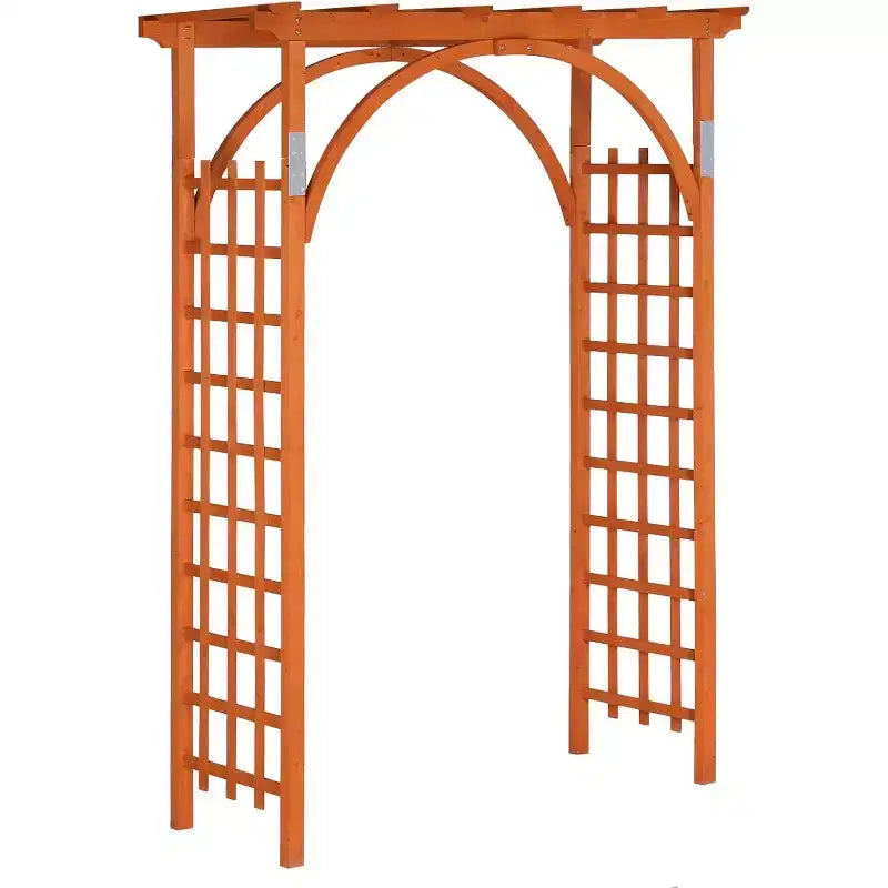 VINGLI 85in Wooden Arbor, Wedding Arch for Ceremony, Wood Trellis for Plant Climbing, Christmas Decor Pergola