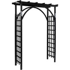 VINGLI 85in Wooden Arbor, Wedding Arch for Ceremony, Wood Trellis for Plant Climbing, Christmas Decor Pergola