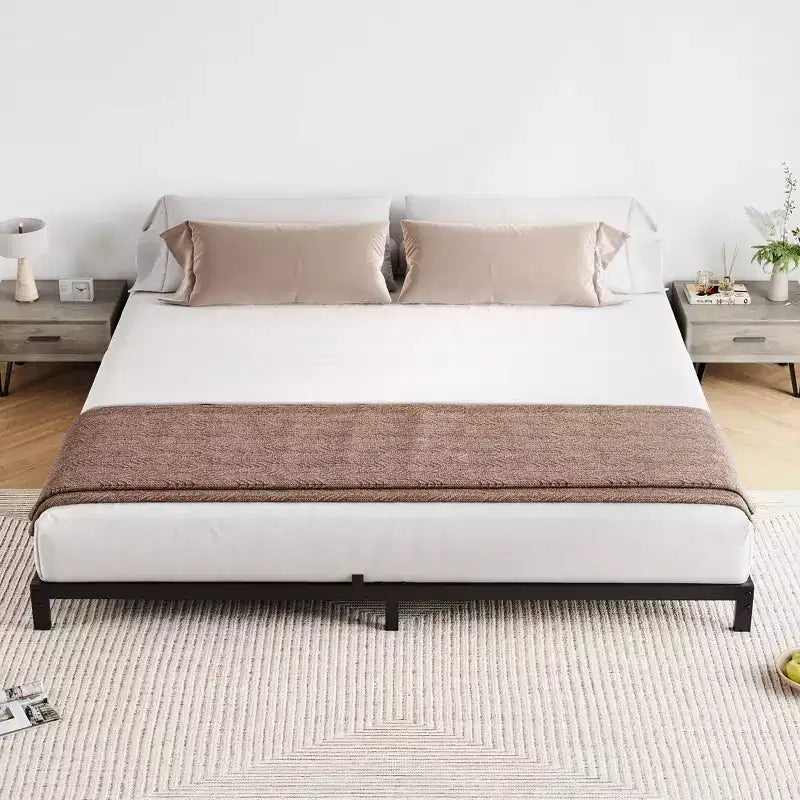 Heavy Duty Metal Platform Bed Frame  Sturdy Steel Construction  No Box Spring Needed  Noise-Free, Low Profile, Easy Assembly,Supports Up to 800lbs