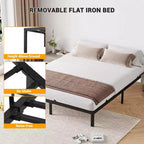Heavy Duty Metal Platform Bed Frame  Sturdy Steel Construction  No Box Spring Needed  Noise-Free, Low Profile, Easy Assembly,Supports Up to 800lbs