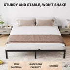 Heavy Duty Metal Platform Bed Frame  Sturdy Steel Construction  No Box Spring Needed  Noise-Free, Low Profile, Easy Assembly,Supports Up to 800lbs
