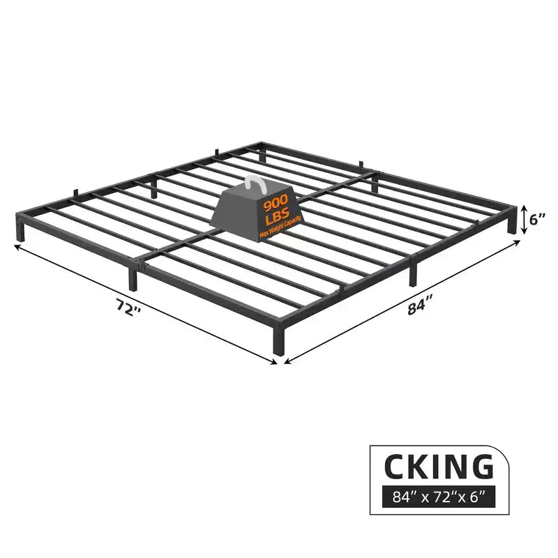 Heavy Duty Metal Platform Bed Frame  Sturdy Steel Construction  No Box Spring Needed  Noise-Free, Low Profile, Easy Assembly,Supports Up to 800lbs