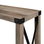 Modern Farmhouse Metal-X Entry Table with Lower Shelf
