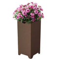 Tarter Pedestal Modern Planter 30 in. x 13.5 in. x 13.5 in. Steel Outdoor Planter