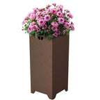 Tarter Pedestal Modern Planter 30 in. x 13.5 in. x 13.5 in. Steel Outdoor Planter